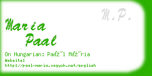 maria paal business card